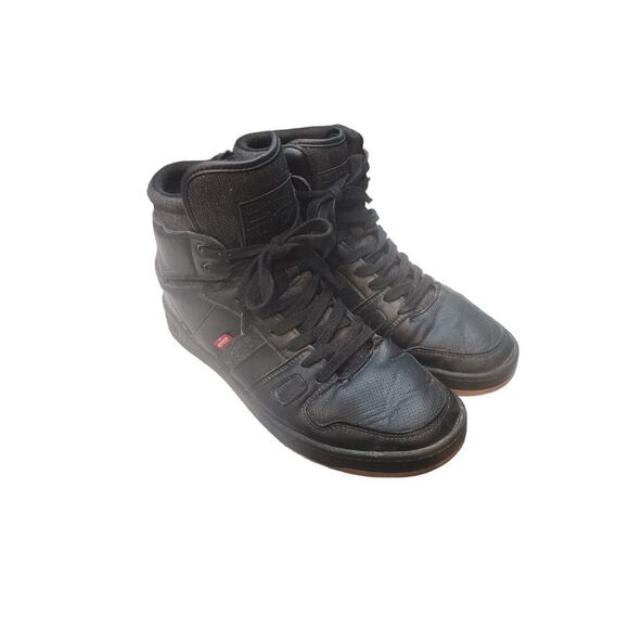 Levis Men's 520-BB-HI-FM Sneakers High-Top Shoes Lace-Up Black/Gum - Picture 1 of 7